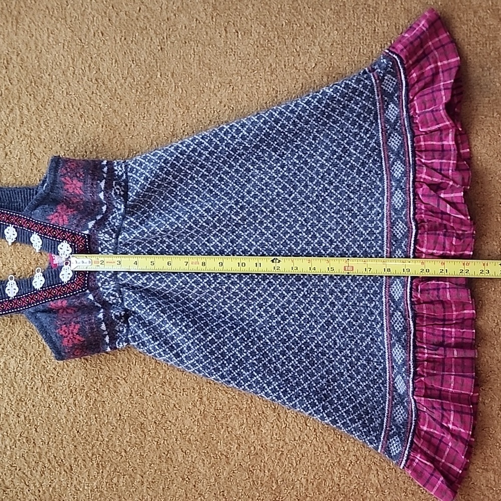 Free People Grey and Burgundy Wool Nylon Casual Dress, XS - Picture 6 of 12